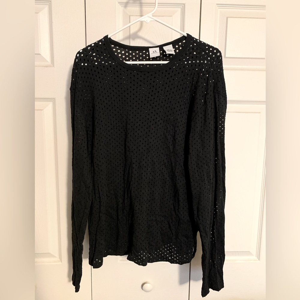 Armani Exchange All Over Eyelet Shirt
